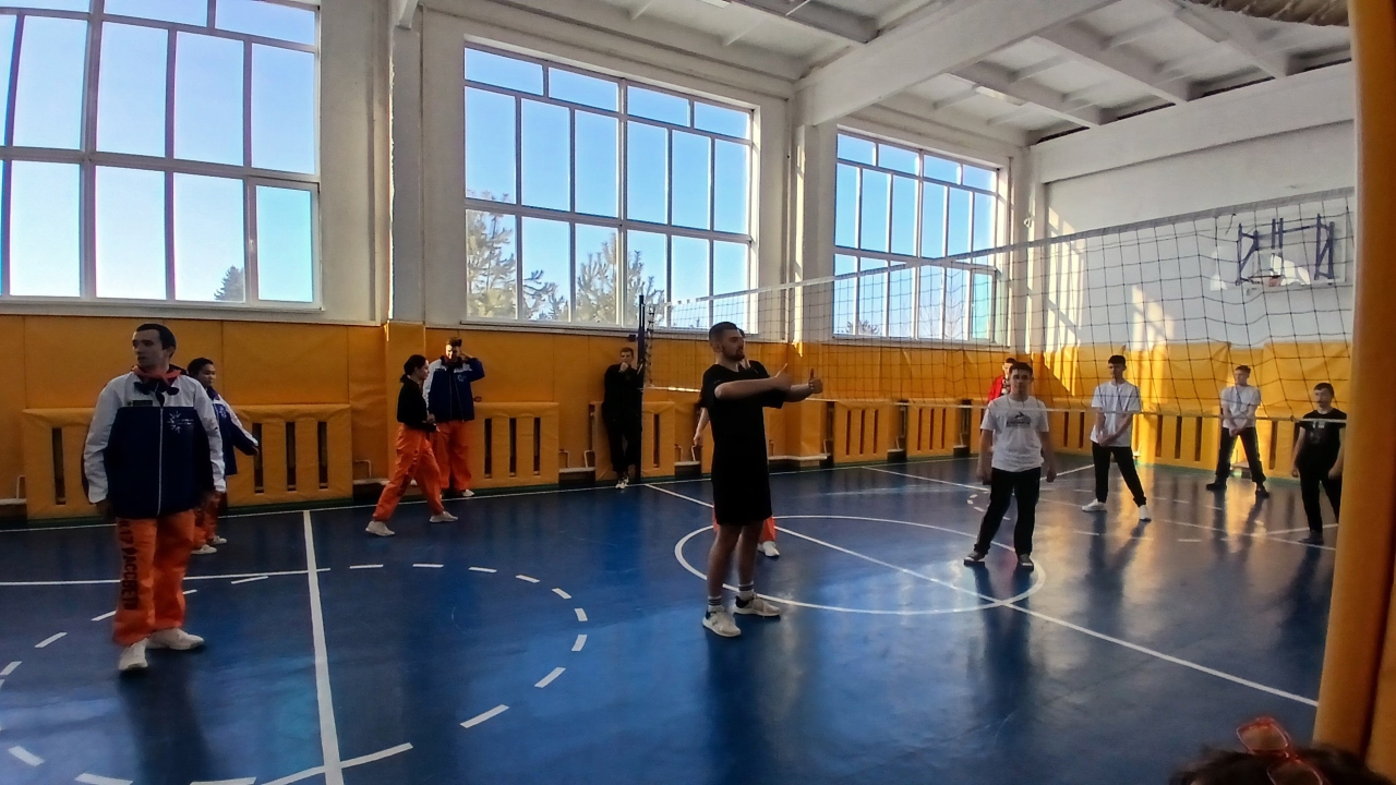 Товарищеская встреча по волейболу.